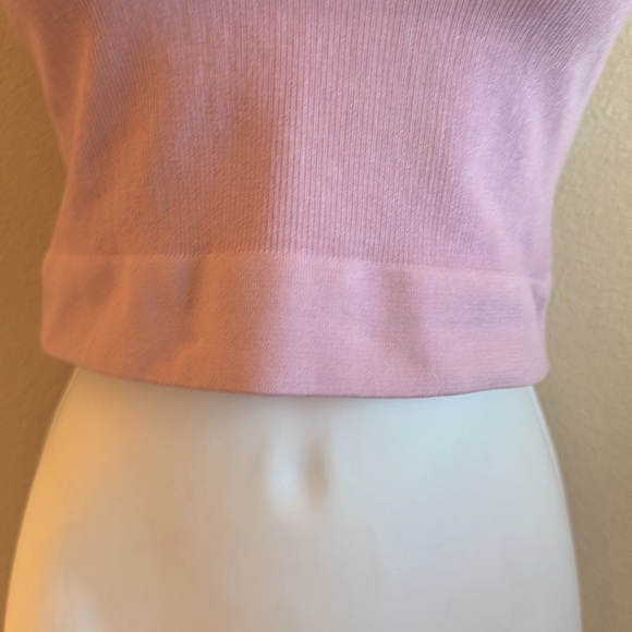 By Together Alani Ribbed Brami Lilac Scoop Neckline Cropped Womens Size M/L - Picture 12 of 12